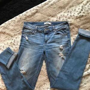 Hollister distressed medium wash jeans